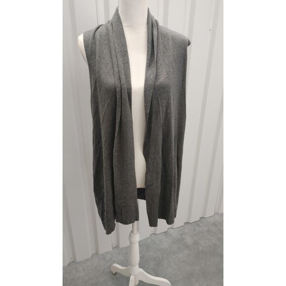 Calvin Klein Women's Sleeveless Cardigan Sweater Open Front Gray One Size - Picture 1 of 4